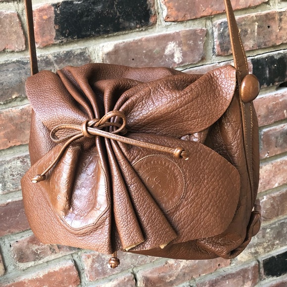 Carlos Falchi vintage brown Buffalo leather signature tote - Picture 1 of 16